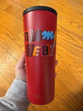 Simple Modern Red Miami Heat Travel Tumbler